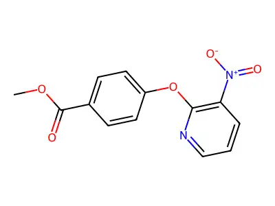 Methyl 4-[(3-nitro-2-pyridinyl)oxy]benzenecarboxylate structure