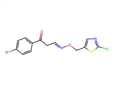 1-(4-Bromophenyl)-3-[(2-chloro-1,3-thiazol-5-yl)methoxyimino]propan-1-one structure