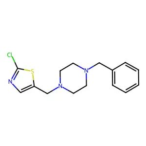 1-Benzyl-4-[(2-chloro-1,3-thiazol-5-yl)methyl]piperazine structure