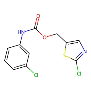(2-chloro-1,3-thiazol-5-yl)methyl N-(3-chlorophenyl)carbamate structure