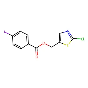 (2-Chloro-1,3-thiazol-5-yl)methyl 4-iodobenzenecarboxylate structure