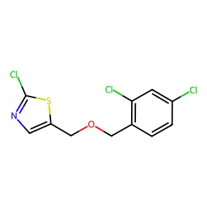 2-Chloro-5-{[(2,4-dichlorobenzyl)oxy]methyl}-1,3-thiazole structure
