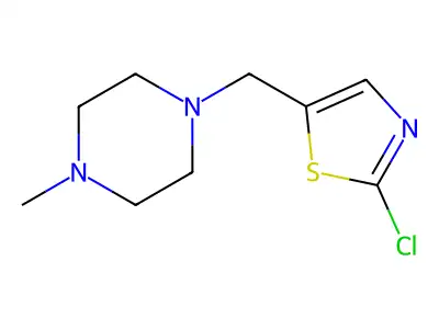 1-[(2-Chloro-1,3-thiazol-5-yl)methyl]-4-methylpiperazine structure