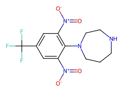 1-[2,6-Dinitro-4-(trifluoromethyl)phenyl]-1,4-diazepane structure