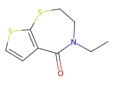 4-ethyl-3,4-dihydrothieno[3,2-f][1,4]thiazepin-5(2H)-one structure