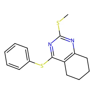 2-(Methylsulfanyl)-4-(phenylsulfanyl)-5,6,7,8-tetrahydroquinazoline structure