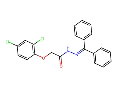 2-(2,4-dichlorophenoxy)-N'-(diphenylmethylene)acetohydrazide structure