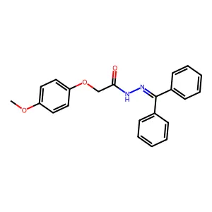 N'-(diphenylmethylene)-2-(4-methoxyphenoxy)acetohydrazide structure