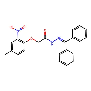 N'-(diphenylmethylene)-2-(4-methyl-2-nitrophenoxy)acetohydrazide structure