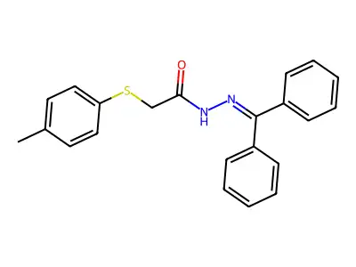 N'-(diphenylmethylene)-2-[(4-methylphenyl)sulfanyl]acetohydrazide structure