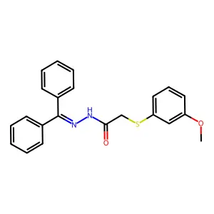 N'-(diphenylmethylene)-2-[(3-methoxyphenyl)sulfanyl]acetohydrazide structure