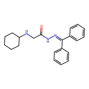 2-(cyclohexylamino)-N'-(diphenylmethylene)acetohydrazide structure