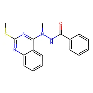 N'-methyl-N'-[2-(methylsulfanyl)-4-quinazolinyl]benzenecarbohydrazide structure