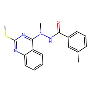 N',3-dimethyl-N'-[2-(methylsulfanyl)-4-quinazolinyl]benzenecarbohydrazide structure