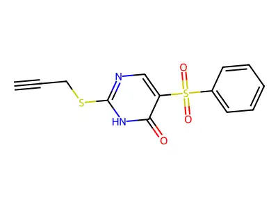 5-(Phenylsulfonyl)-2-(2-propynylsulfanyl)-4-pyrimidinol structure