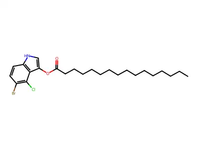 (5-bromo-4-chloro-1H-indol-3-yl) Hexadecanoate structure