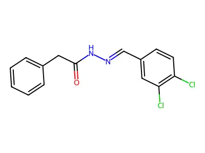 N-[(E)-(3,4-dichlorophenyl)methylideneamino]-2-phenylacetamide structure