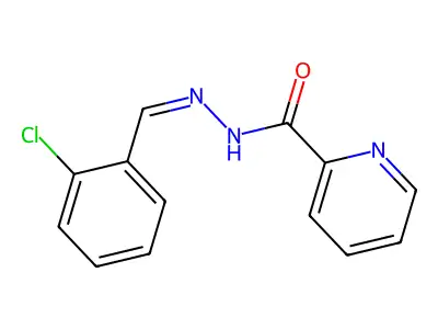 (E)-N'-(2-chlorobenzylidene)picolinohydrazide structure