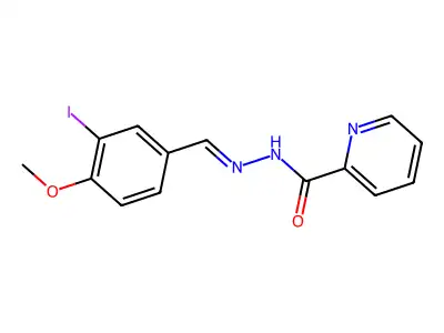 N-[(E)-(3-iodo-4-methoxyphenyl)methylideneamino]pyridine-2-carboxamide structure