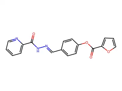 4-[2-(2-pyridinylcarbonyl)carbohydrazonoyl]phenyl 2-furoate structure