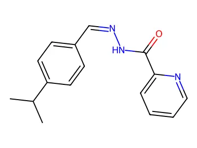 N'-{(E)-[4-(propan-2-yl)phenyl]methylidene}pyridine-2-carbohydrazide structure