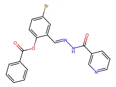 [4-Bromo-2-[(pyridine-3-carbonylhydrazinylidene)methyl]phenyl] benzoate structure