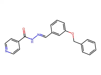 N-[(3-phenylmethoxyphenyl)methylideneamino]pyridine-4-carboxamide structure