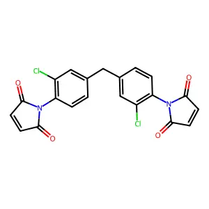 3,3'-Dichloro-4,4'-diphenylmethanedimaleimide structure