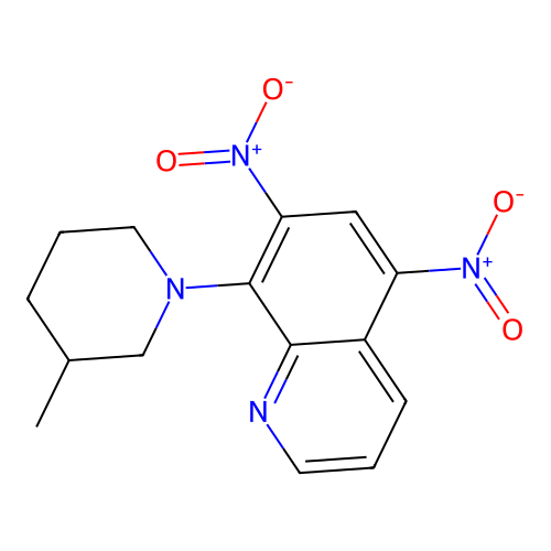 8-(3-Methylpiperidin-1-yl)-5,7-dinitroquinoline structure