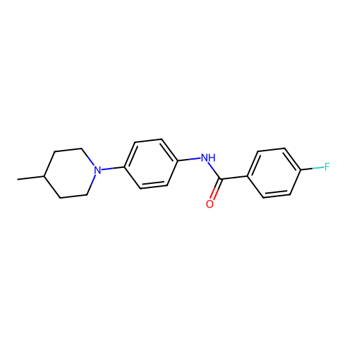 4-fluoro-N-[4-(4-methylpiperidin-1-yl)phenyl]benzamide structure
