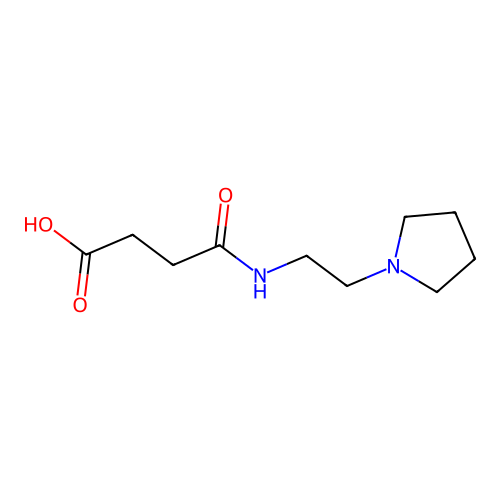 4-Oxo-4-(2-pyrrolidin-1-ylethylamino)butanoic acid structure