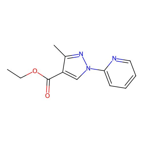 ethyl 3-methyl-1-(2-pyridyl)-1H-pyrazole-4-carboxylate structure