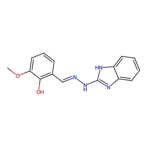 2-[(1H-benzimidazol-2-ylhydrazinylidene)methyl]-6-methoxyphenol structure