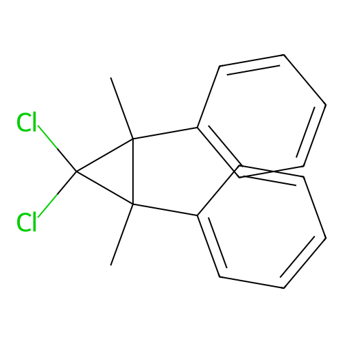 (2,2-Dichloro-1,3-dimethyl-3-phenylcyclopropyl)benzene structure