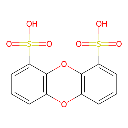 1,9-Oxanthrenedisulfonic acid structure