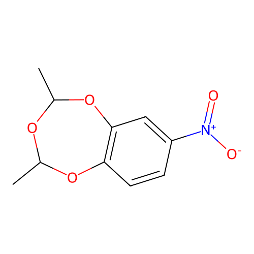 2,4-Dimethyl-7-nitro-1,3,5-benzotrioxepine structure