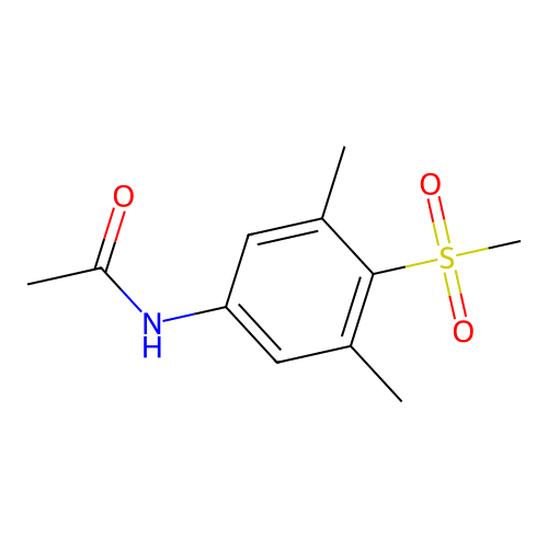 N-[3,5-dimethyl-4-(methylsulfonyl)phenyl]acetamide structure