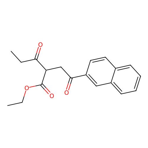 Ethyl 2-[2-(2-naphthyl)-2-oxoethyl]-3-oxopentanoate structure