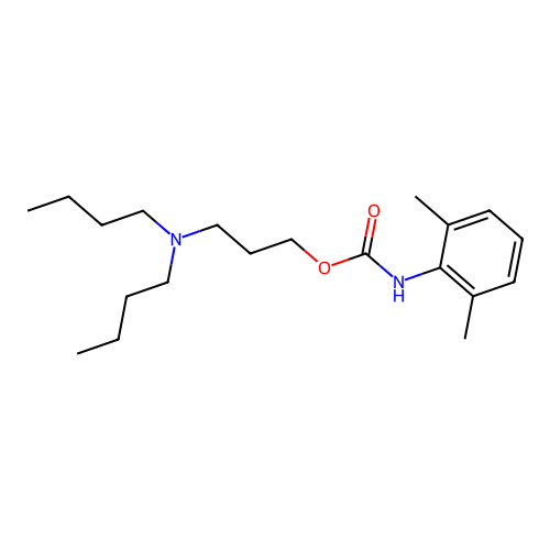 3-(Dibutylamino)propyl 2,6-dimethylphenylcarbamate structure