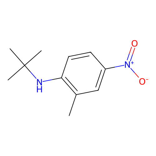 N-tert-butyl-2-methyl-4-nitroaniline structure