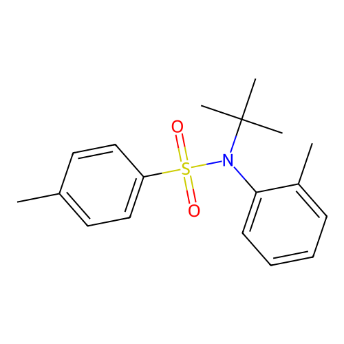 N-(tert-butyl)-4-methyl-N-(2-methylphenyl)benzenesulfonamide structure