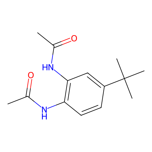 N-(2-acetamido-4-tert-butylphenyl)acetamide structure