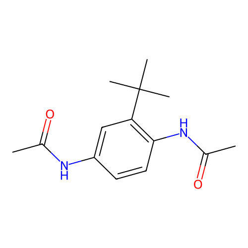 N-(4-acetamido-3-tert-butylphenyl)acetamide structure