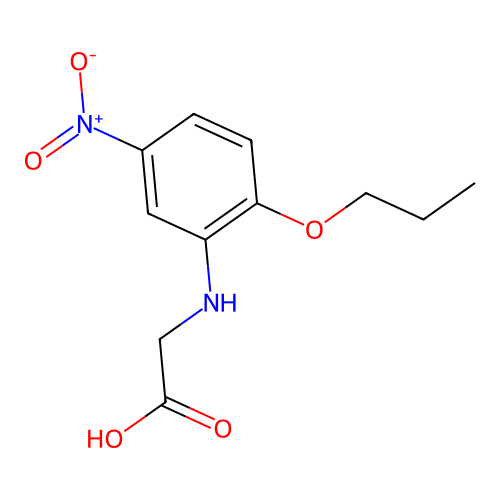 {5-Nitro-2-propoxyanilino}acetic acid structure