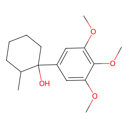 2-Methyl-1-(3,4,5-trimethoxyphenyl)cyclohexanol structure