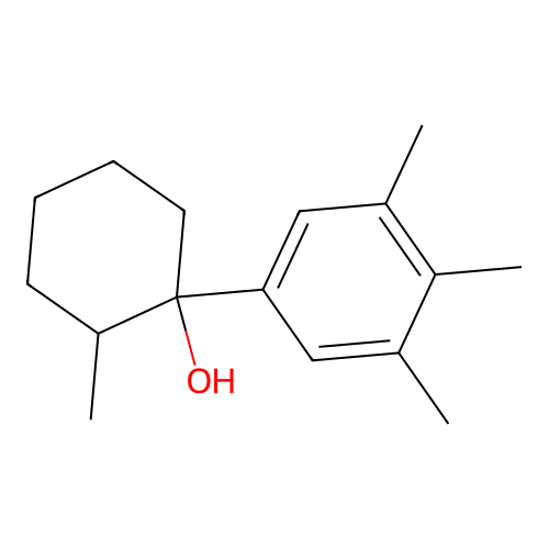 2-Methyl-1-(3,4,5-trimethylphenyl)cyclohexanol structure