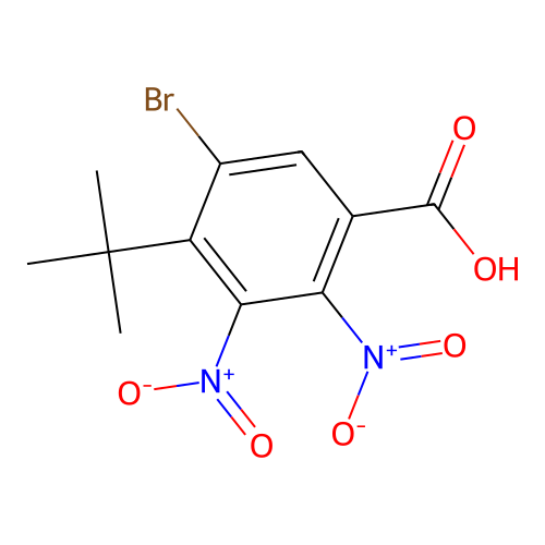 5-Bromo-4-tert-butyl-2,3-dinitrobenzoic acid structure