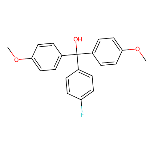 4,4'-Dimethoxy-4''-fluorotrityl alcohol structure