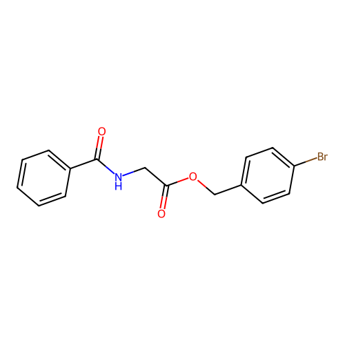 4-Bromobenzyl (benzoylamino)acetate structure
