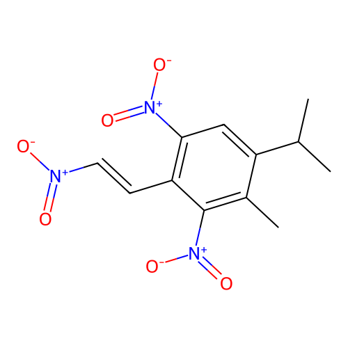 Styrene, 4-isopropyl-3-methyl-beta,2,6-trinitro-, (E)- structure